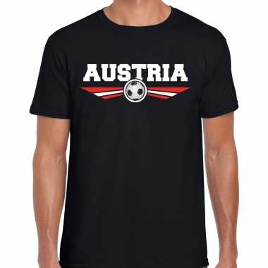 Oostenrijk / austria landen / voetbal t-shirt zwart heren