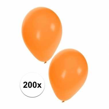 Party ballonnen oranje, 200 stuks