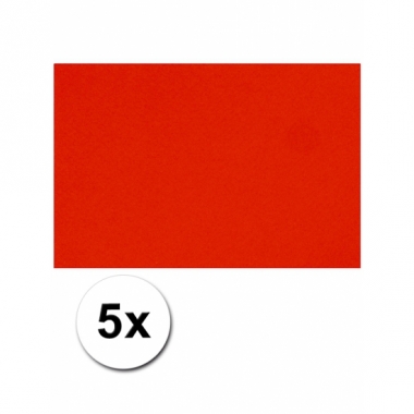Rood knutselpapier a4 formaat 5 stuks