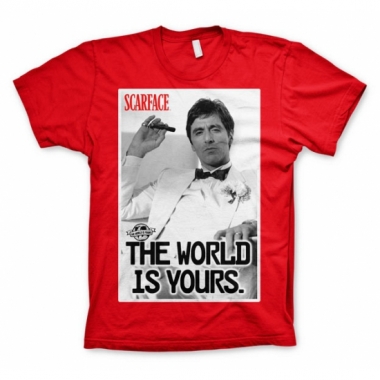 Rood scarface the world is yours t-shirt