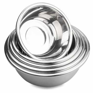 Rvs schaal/mengkom/serveerkom 40 cm