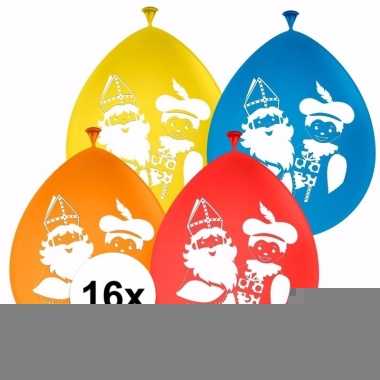 Sinterklaas - 16x sinterklaas en piet ballonnen