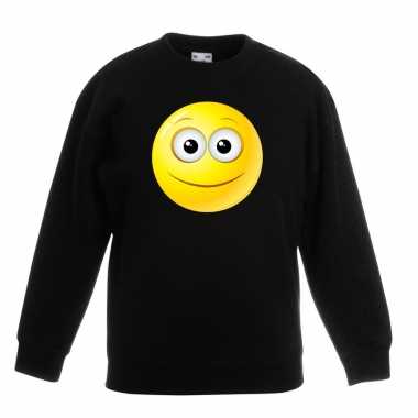 Smiley sweater vrolijk zwart kinderen