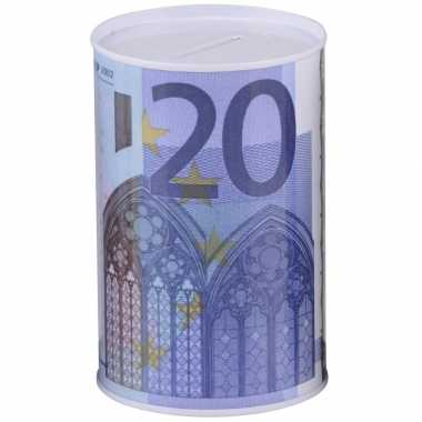 Spaarpot 20 euro biljet 8 x 13 cm