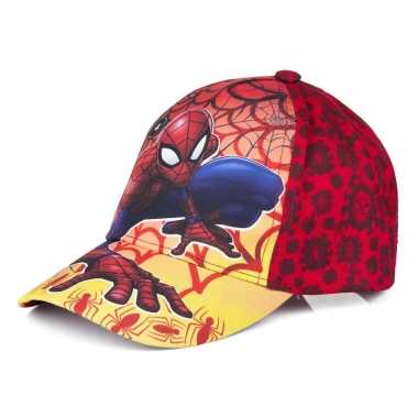 Spiderman pet/cap vlammen rood voor kinderen