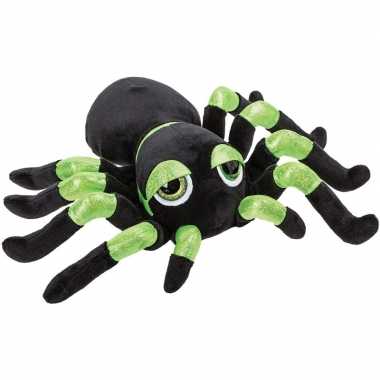 Spinnen speelgoed artikelen tarantula knuffelbeest groen 22 cm