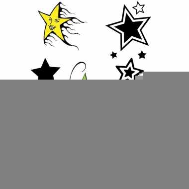 Sterretjes tatoeage set van 10 stuks