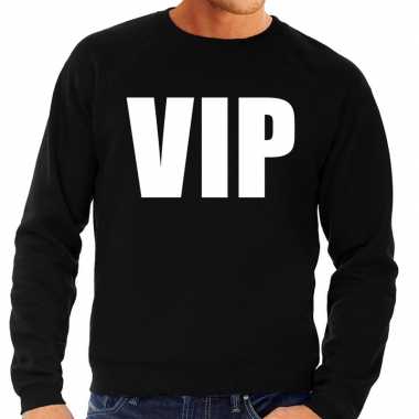 Vip tekst sweater / trui zwart voor heren