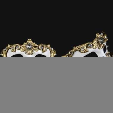 Wit oogmasker baroque handgemaakt