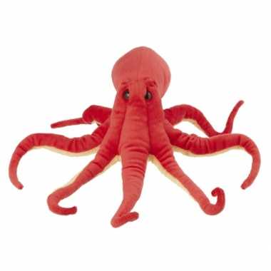 Zachte rode octopus knuffel