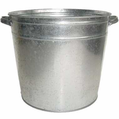 Zilveren zinken drankemmer/drankkoeler 37 liter