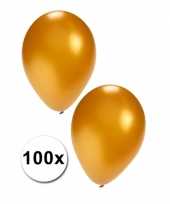 100 carnavals ballonnen in goudkleur trend