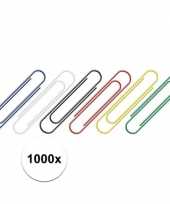 1000 stuks gekleurde paperclips 26 mm trend