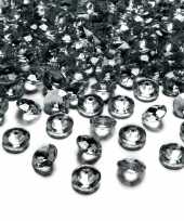 100x hobby decoratie donker grijze diamantjes steentjes 12 mm 1 2 cm trend