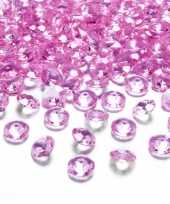 100x hobby decoratie fuchsia roze diamantjes steentjes 12 mm 1 2 cm trend