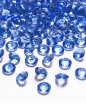 100x hobby decoratie kobaltblauwe diamantjes steentjes 12 mm 1 2 cm trend