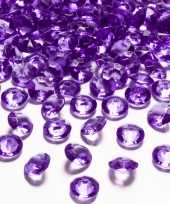 100x hobby decoratie paarse diamantjes steentjes 12 mm 1 2 cm trend