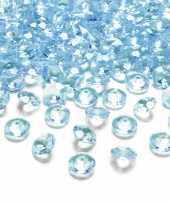 100x hobby decoratie turquoise blauwe diamantjes steentjes 12 mm 1 2 cm trend