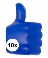 10x anti stressfiguren duimpje omhoog 8 cm trend