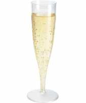 10x champagne glazen transparant 19 cm trend