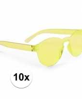10x gele verkleed zonnebril voor volwassenen trend