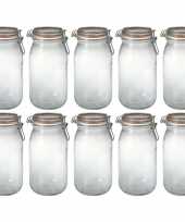 10x glazen snoeppotten2 liter inhoud trend
