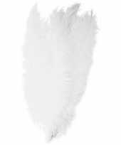 10x grote decoratie veren struisvogelveren wit 50 cm trend