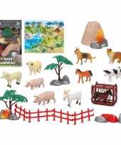 10x plastic boerderij dieren speelgoed figuren voor kinderen trend