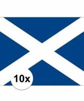 10x stuks vlag van schotland plakstickers trend