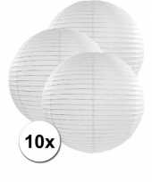 10x stuks witte luxe lampionnen van 50 cm trend