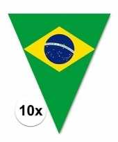 10x versiering brazilie vlaggenlijn vlaggetjes 5 meter trend