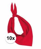 10x zakdoek bandana rood trend