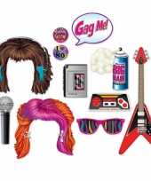 11 stuks foto props jaren 80 thema trend