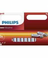 12x philips aaa batterijen power alkaline trend