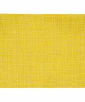 12x placemats geel geweven gevlochten 45 x 30 cm trend