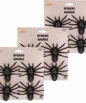12x plastic nep spinnen 10 cm halloween decoratie trend