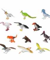 12x plastic vogels speelgoed figuren voor kinderen trend