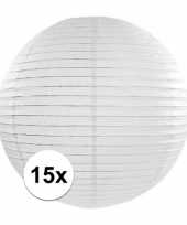 15x lampionnen van 35 cm in het wit trend