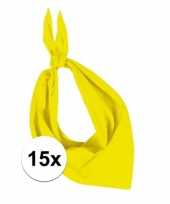 15x zakdoek bandana geel trend