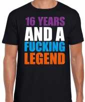 16 year legend 16 jaar legende cadeau t-shirt zwart heren trend