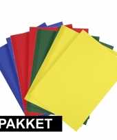 16x a4 hobby karton blauw rood donkergroen geel trend