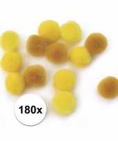 180x gele knutsel pompons 15 mm trend