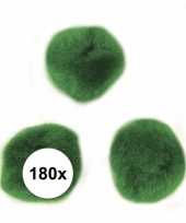 180x knutsel pompons15 mm groen trend