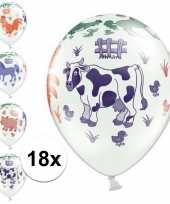 18x boerderij dieren thema verjaardag ballonnen trend