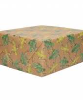 1x rol inpakpapier cactussen met feestverlichting urban nature 200 x 70 cm trend