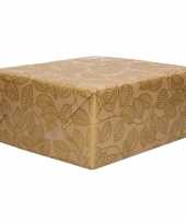 1x rol inpakpapier gouden bladeren urban nature 200 x 70 cm trend