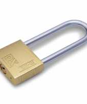 1x stuks hangslot hangsloten met hoge beugel 3 x 5 8 cm trend