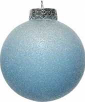 1x wit blauwe ombre kerstballen 8 cm kunststof trend