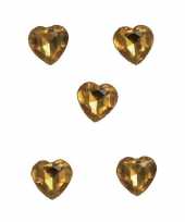 20x gouden decoratie hartjes diamanten trend