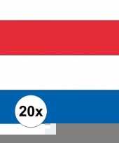20x vlag nederland stickers trend